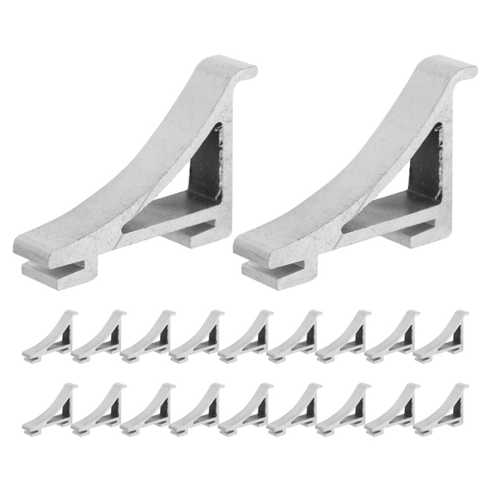 20Pcs Refrigerator Shelf Clips Aluminum Fasteners Space-Saving Design 3324153803576