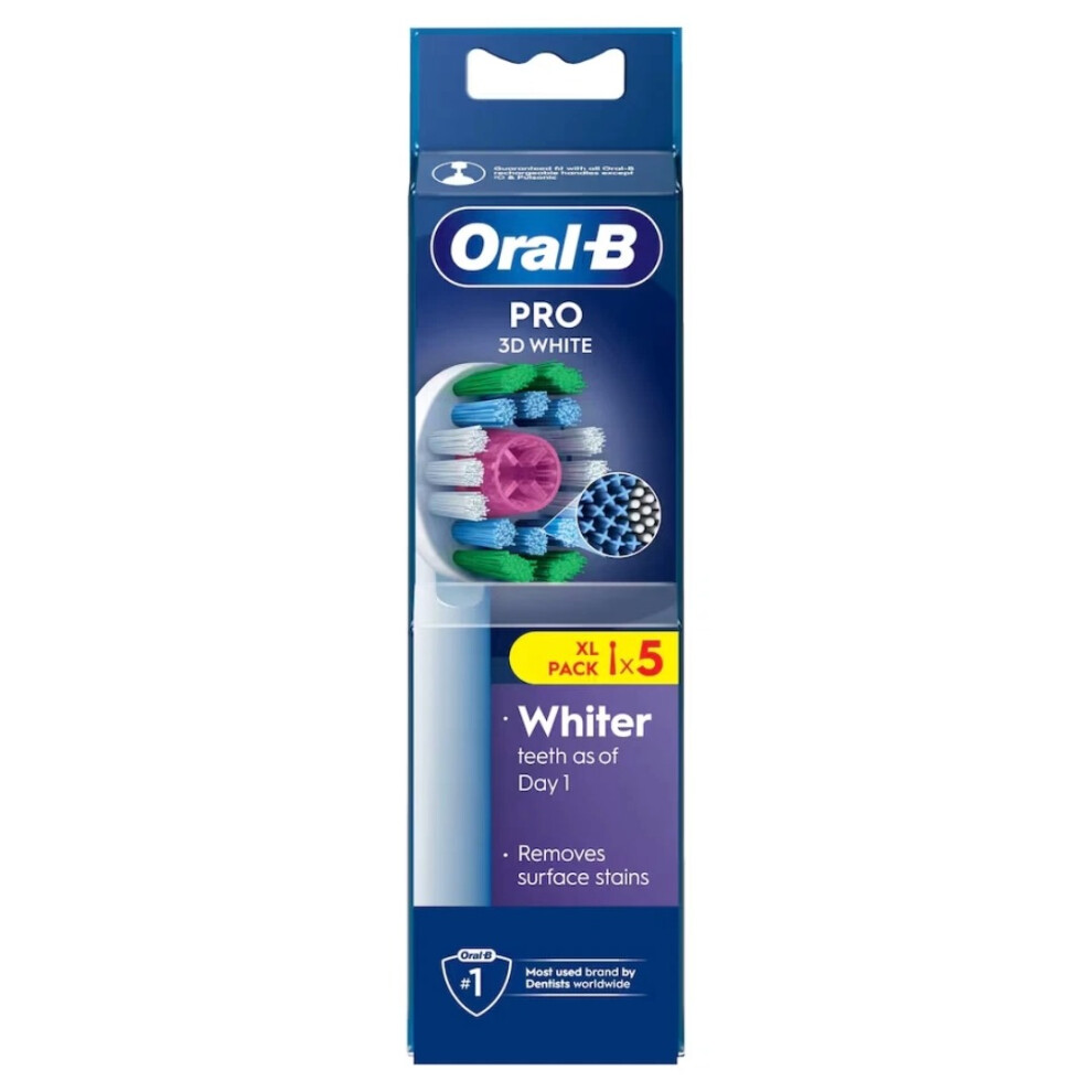 Oral-B 3D White Replacement Brush Heads 5 Pack
