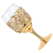 White Wine Cup European Style Vintage Embossed Glass Goblet