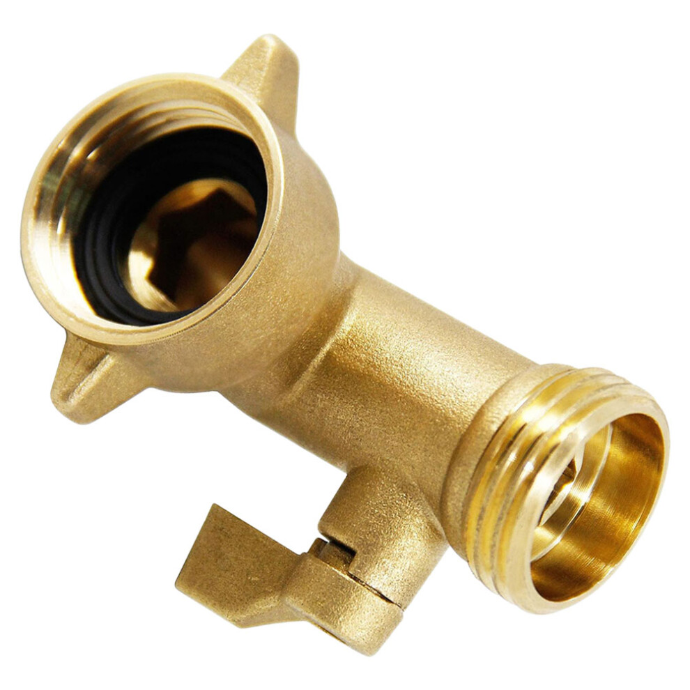 Brass Hose Shut Off Valve - 3/4 Ght Right Angle Water Valve 3342822279392