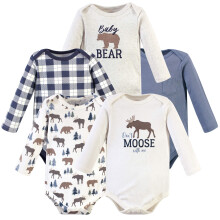 Hudson baby unisex baby bomuld lang?rmet bodysuits elgbj?rn 0-3 m?neder