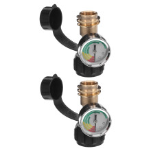 2Pcs Tank Adapter With Gauge Converts To Qcc1