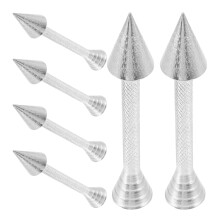 6 Unidades De Cones Para Flores Bolo Com Hastes E Base Cônica