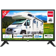 24" inchFreeview HD TV DVB-T2/C/S2 Dolby Digital Audio, LED Backlighting Display, HDMI VGA PC SCART USB Travel Small TV
