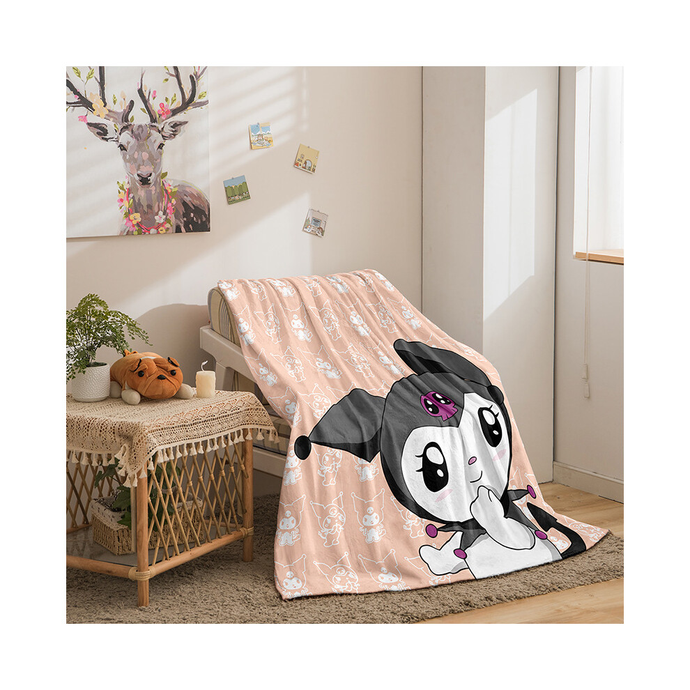 (3, 150cm*200cm) kuromi cartoon series flannel sofa nap blanket-image-OPC-PKVP2T6-NEW