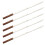5 Unidades Brochetas Inoxidable Con Mango Madera Para Barbacoa 1