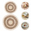 2pcs Woven Placemats For Dining Table 25x25x1in Multi Color 4