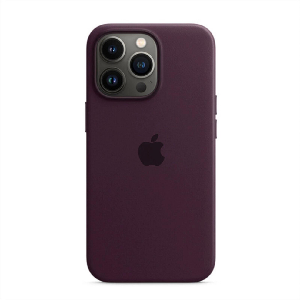 Leather Phone Case With Magsafe For Iphone 14 (Dark Cherry) Purple 012510300136