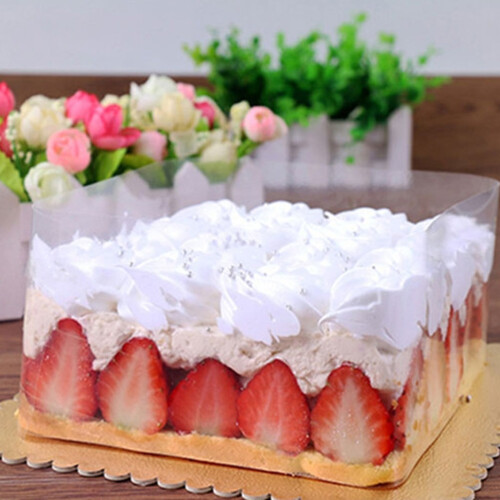 disposable mousse liners transparent cellophane sheets 1kg pack 6x30cm 2