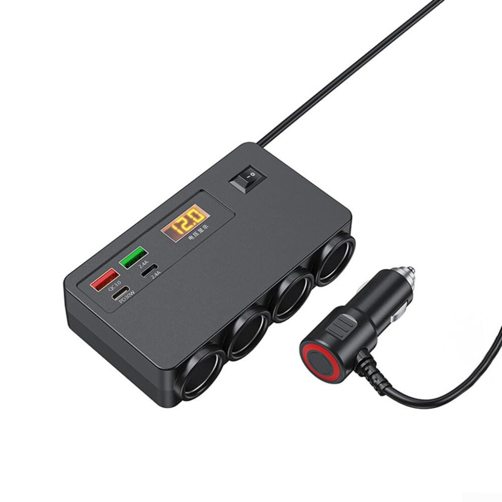 Automotive Inverter Model A 150W, 12V Dc To 110V Ac, Usb Ports, Compact Aluminum Housing, Black 9354506064266