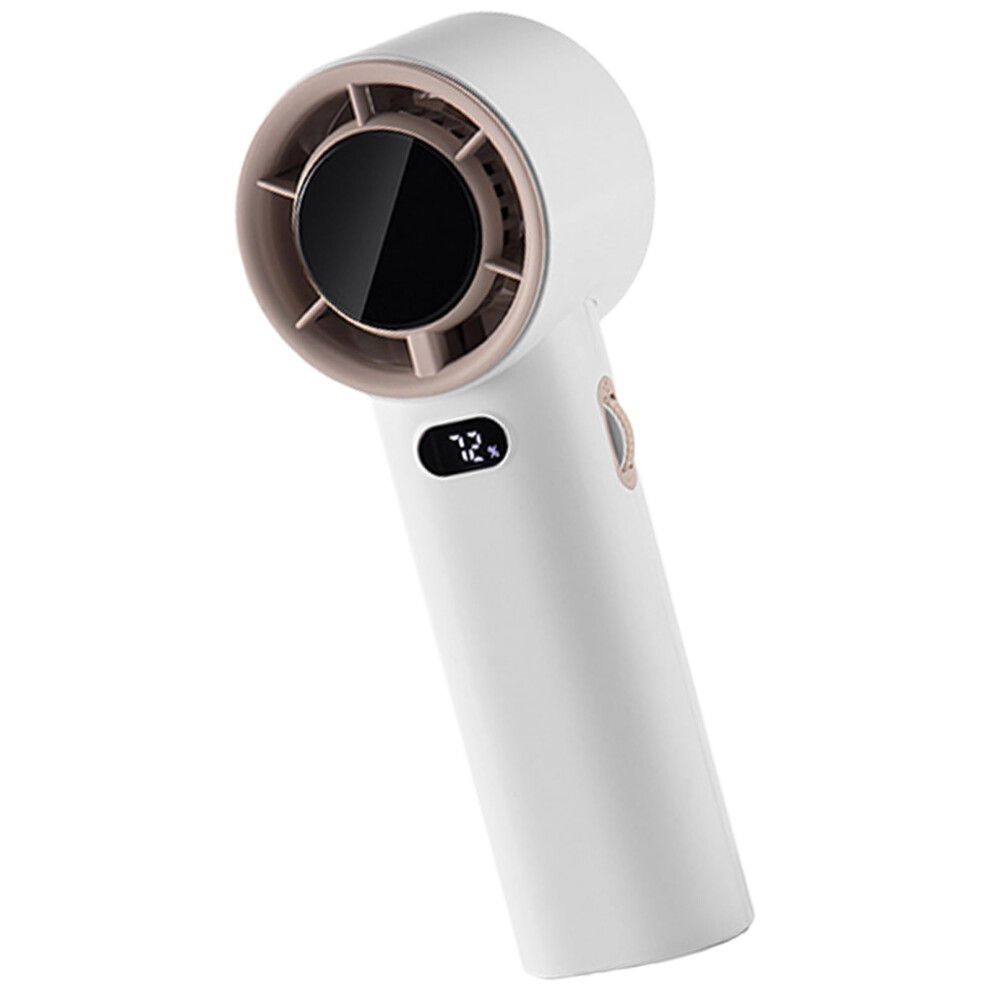 Portable Hand Fan Usb Rechargeable 3600Mah Handheld Fan Digital Display 100 Speed Brushless Motor White 9016109205346
