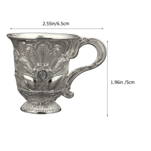 Delicate Silver Alloy Wine Cup Vintage Style Home Goblet 1