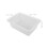 3 Pcs Plastic Rectangular Tub Commercial Tote For Home White 3