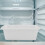3 Pcs Plastic Rectangular Tub Commercial Tote For Home White 6