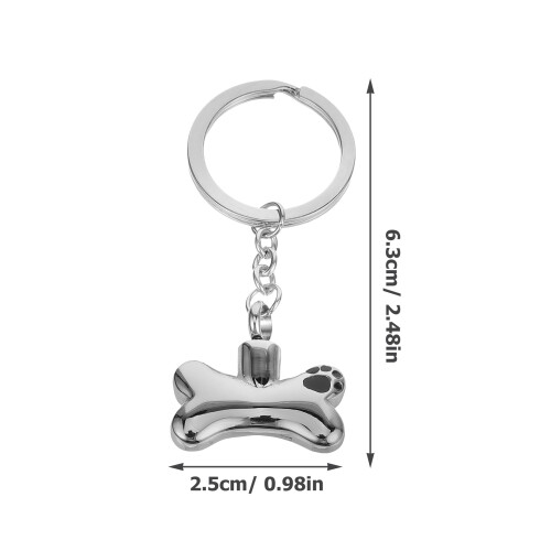 Urn Memorial Pendant Keychain Cremation Jewelry Bone Shape 2