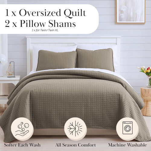 Southshore Fine Living, Set Letto King Size, Trapunta Extra Large, Microfibra Morbida, Resistente a Macchie e Pelo di Animali 2