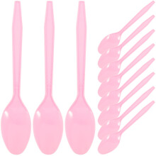 100Pcs Plastic Party Spoons For Dessert Cake And Soup