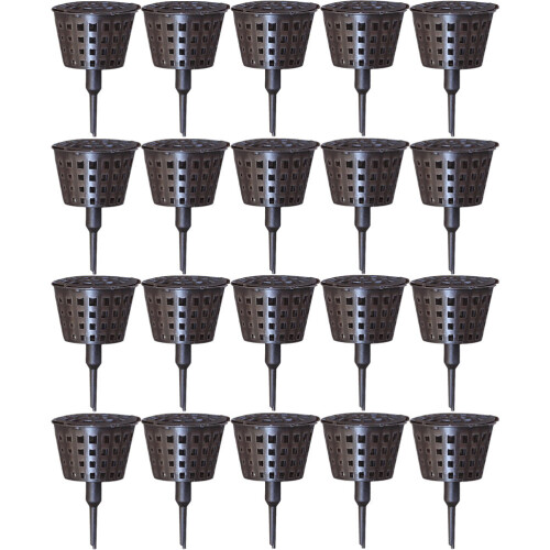 20Pcs Fertilizer Baskets With Lid Portable Plastic Bonsai Container
