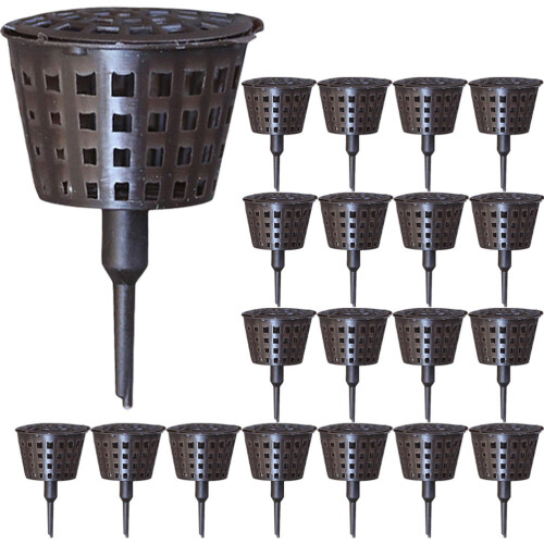 20Pcs Fertilizer Baskets With Lid Portable Plastic Bonsai Container 1