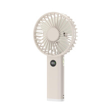 USB Fan Digital Handheld Mini Camping Fan Quiet Air Cooling Office Fan Apricot