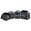 Oypla Oypla 5 Piece Black Kitchen Canister Storage Tin Set Bread Biscuits Tea Sugar Coffee 5