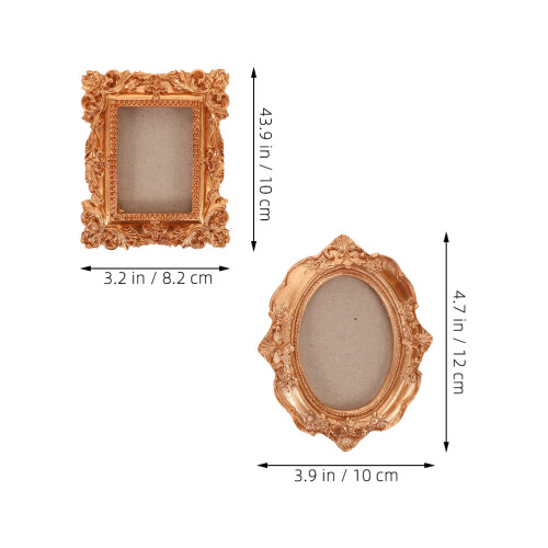 3pcs Gold Magnetic DIY Picture Frames for Refrigerator 2