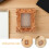 3pcs Gold Magnetic DIY Picture Frames for Refrigerator 9