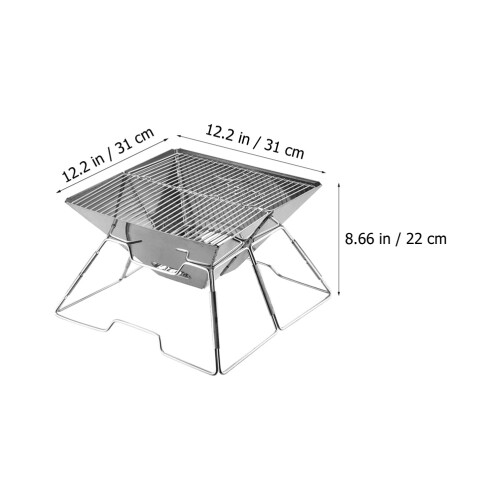 One Set Portable Camping Grill With Barbecue Rack 1