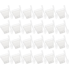 60 Sets Transparante Dessertbeker Voor Feest Pudding Cupcake Met
