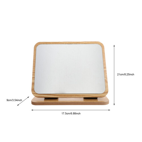 Wooden Tabletop Cosmetic Mirror Foldable Makeup Desktop 1