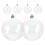 18 Pcs Clear Iridescent 8cm Plastic Ornament Balls For Christmas Tree 2