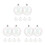18 Pcs Clear Iridescent 8cm Plastic Ornament Balls For Christmas Tree 9