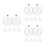 18 Pcs Clear Iridescent 8cm Plastic Ornament Balls For Christmas Tree 6