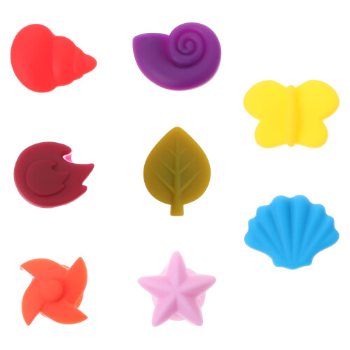 8Pcs Silicone Wine Glass Markers Cup Identifications Assorted Color 2