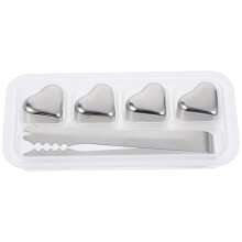 One Set Heart Shaped Stainless Steel Reusable Ice Cubes
