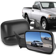 ECCPP czarny manualny lusterka z boku lusterka holownicza lusterka lewej i prawej pary zamiennik do 94-01 Dodge Ram 1500 94-02 RAM 2500 3500 TRUC