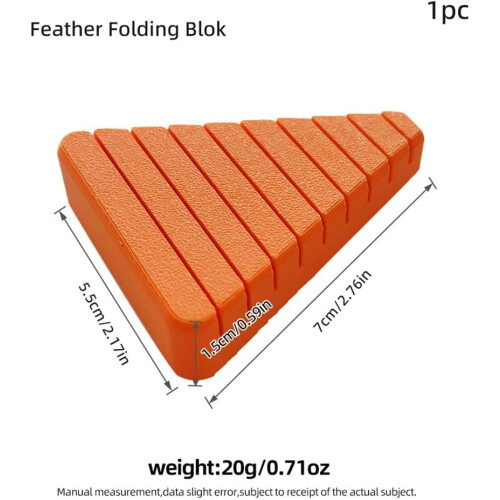 Feather Folding Blok Plastic Fly Tying Feather Clip And Folding Blok Tools 1