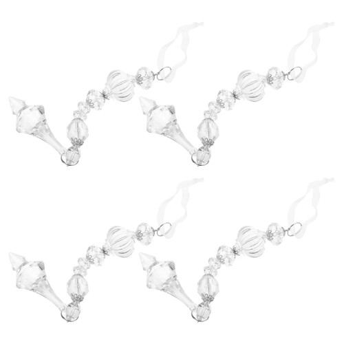 12 Pcs Clear Acrylic Teardrop Ornaments For Christmas Tree Decor 1
