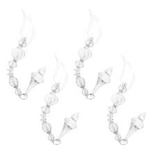 12 Pcs Clear Acrylic Teardrop Ornaments For Christmas Tree Decor