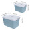 2Pcs Large Plastic Storage Containers With Lids For Toys And Blocks 3