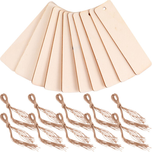 Guft Tag Rope 3 Sets Of Wooden Gift Tags With Hemp Ropes on OnBuy
