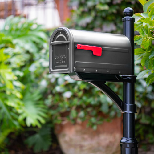 Architectural Mailboxes 7900-2GR-R-10 Mapleton Postmount Mailbox  Larg 1