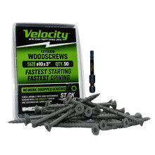 Velocit a vite di legno esterno pacchetto fai-da-te- 40 viti in legno realizzate con acciaio a carbonio include 1 bit di trasmissione esattore e tec