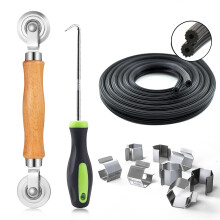 Schermreparatieset King&Charles 4-in-1 schermrolgereedschap met lager- en verwijderhaak en clips (8 stuks) en spline (32 ft) en gebruikershandleiding