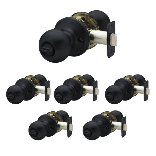 Copper Creek BK2020SS-2 Ball Door Knob Passage Function 2 Pack in Satin Stainless