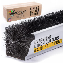 Gutter -filtre eller downspout -filtre ved hj?lp af gutterbrush - 4 stykker - Forhindre tagrutter - Reducer renten reng?ring - beskytter 6 tommer