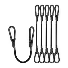 6 pouces courts courts a l'elastique avec crochets de carabiner 8 pcs mini-sangles a elasticite resistantes aux UV avec une elasticite superieure