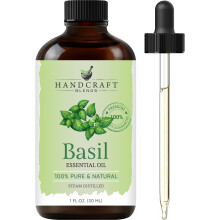 Olio essenziale di basilico artigianale - 100% puro e naturale - Olio essenziale di qualit    terapeutica premium per diffusore e aromaterapia - 1