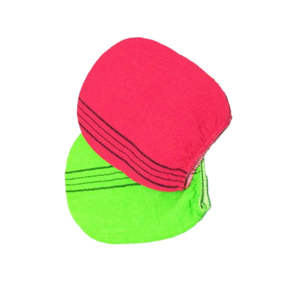 Exfoliating Bathing Gloves 2-Pcs Set Random Colors For Shower Spa Dead Skin Cell Removal For All Skin Types