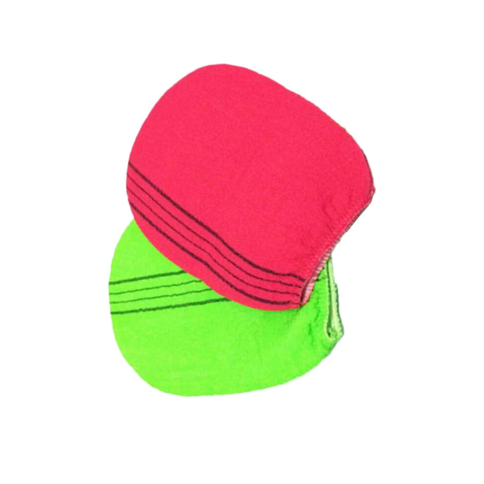 Exfoliating Bathing Gloves 2-Piece Random Color For Shower Spa Gentle Exfoliation For Soft Skin